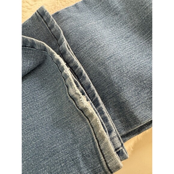 Lei Ashley Lowrise Boot Cut Jeans Sz 17 Junior Embroidered Pockets Western Short - Picture 5 of 8